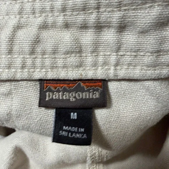 Patagonia All-Season Hemp Canvas Overalls Womens Medium Cream Tan 21600 - Picture 2 of 7